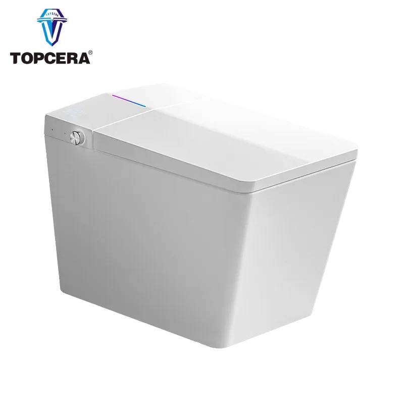 Square shape automatic flush one-piece smart toilet 