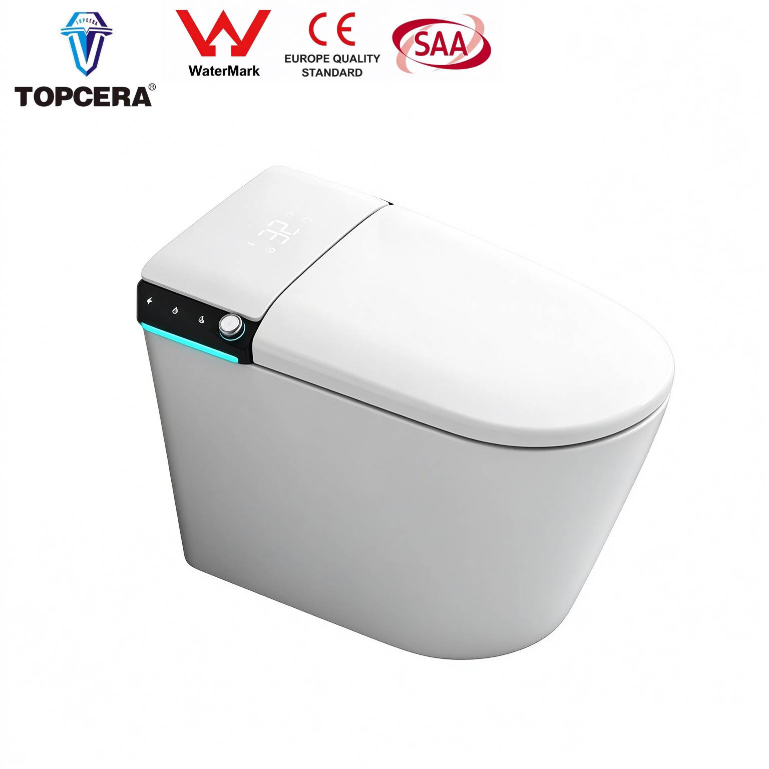 Watermark & CE certificate screen touch smart toilet 